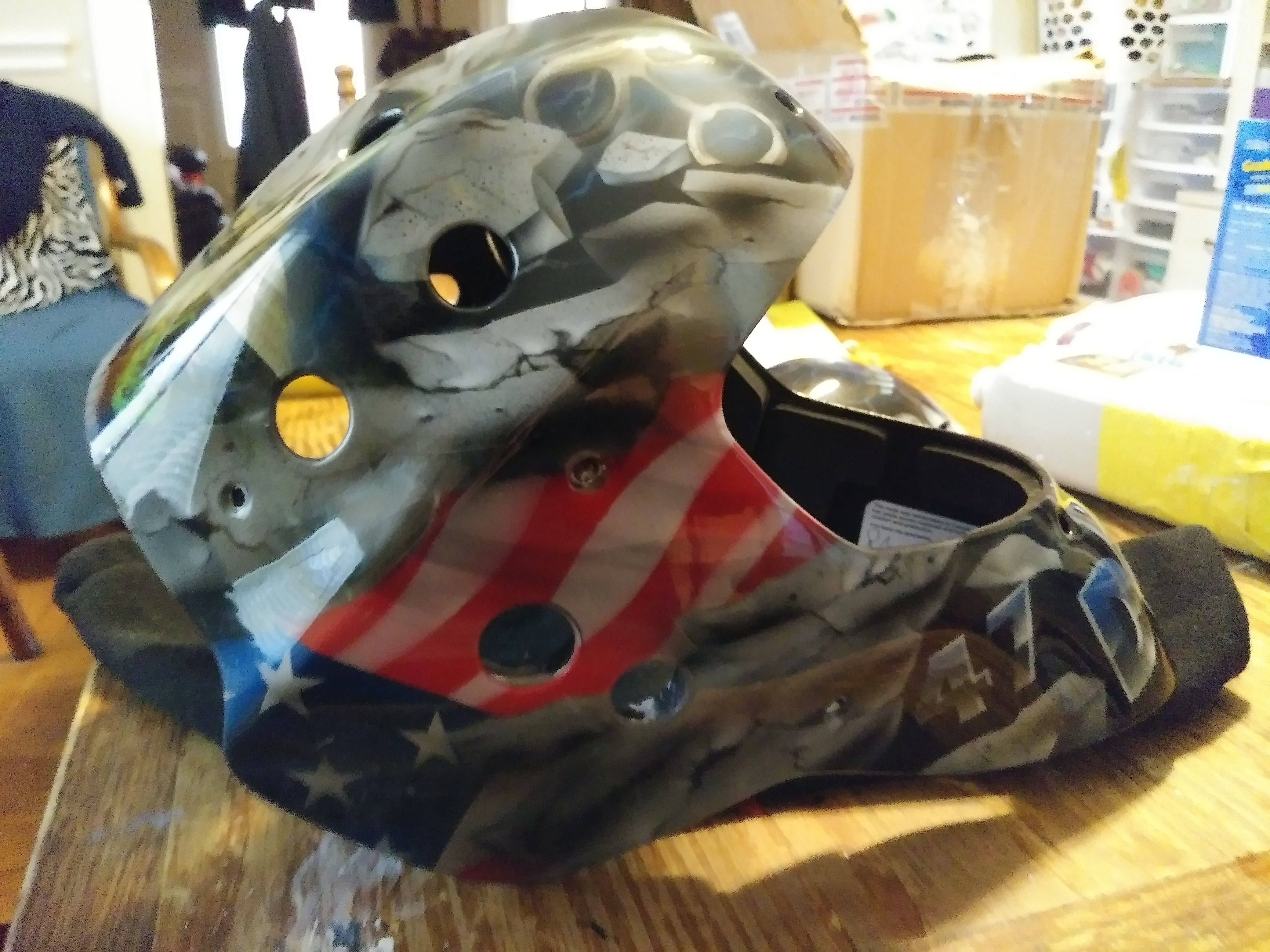 custom painted goalie mask